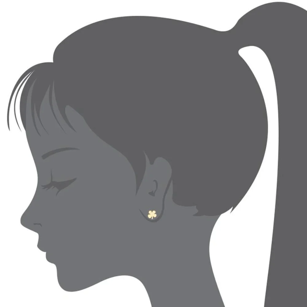 Sterling Silver or Gold plated Clover screw back Earrings